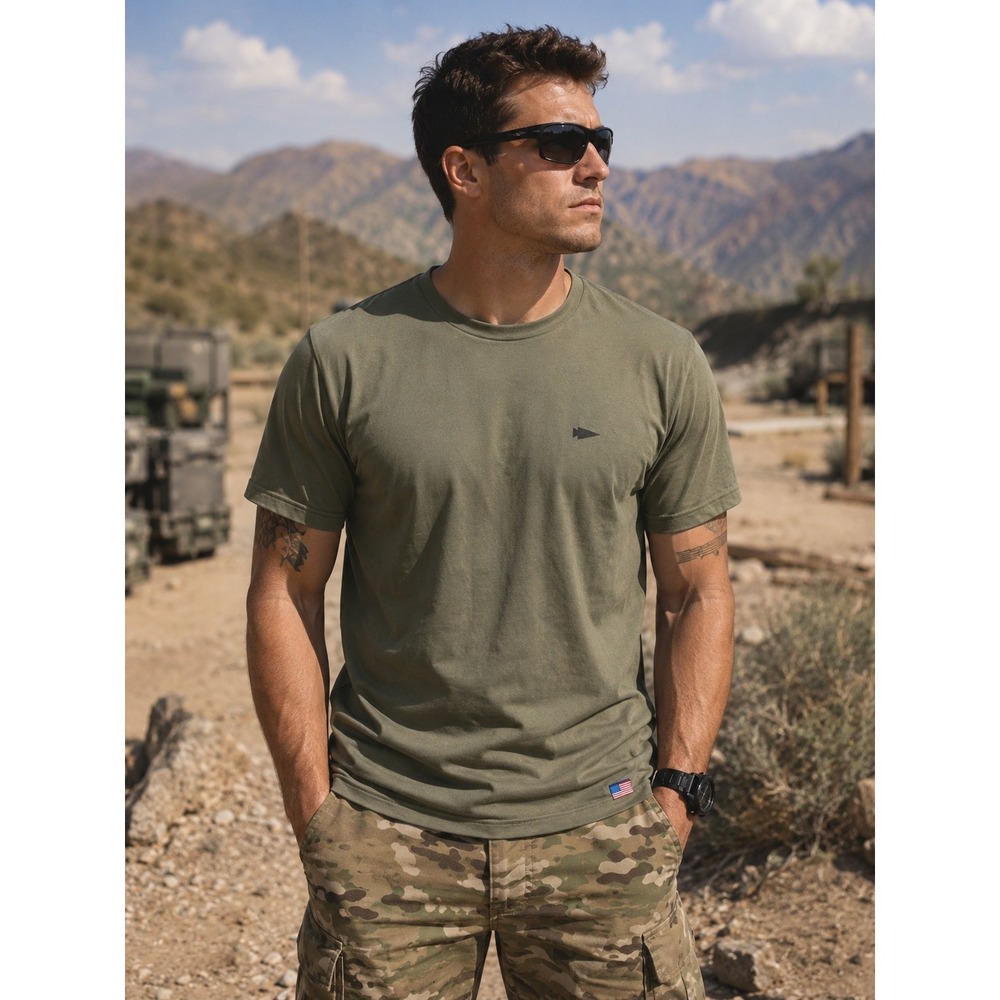GORUCK American Training Shirt Mens Medium Olive Green USA Spearhead Logo
